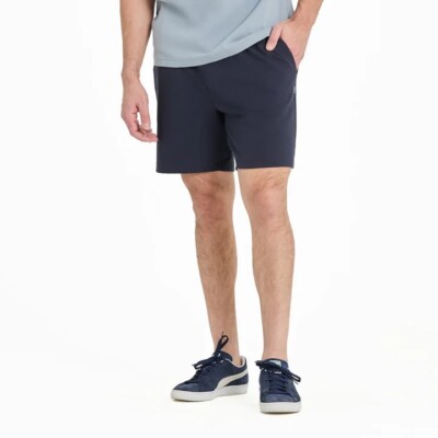 Life is Good. Men's Solid Crusher-FLEX Shorts, Inkwell Blue
