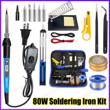 80W Electric Soldering Iron Welding Gun Tool Kit Solder Wire Desoldering Pump US