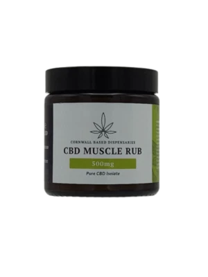 CORNWALL BASED DISPENSARIES CBD Muscle Rub, Cream 500mg-1000mg CBD, 0%THC, 100ml