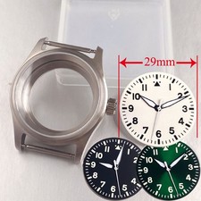 20ATM Dive Pilot 36mm Watch Case Sapphire Blue Black 29mm Dial Hand Fit NH35 PT