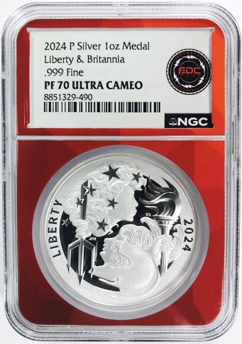 2024 Silver Britannia 1 oz — photo from the most recent tracked eBay sale
