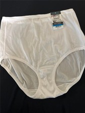 Vanity Fair Body Caress 13138 Silky Smoothing Brief Panty Panties White SZ 9 2XL
