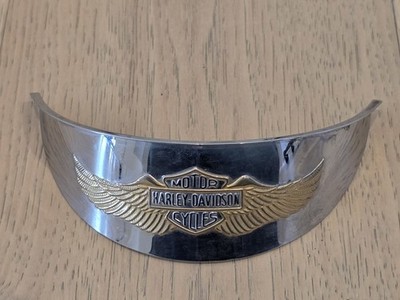 Harley-Davidson ガラス皿 シールド型 Harley-Davidson Winged Crest Shield Logo 6” Head Light Chrome