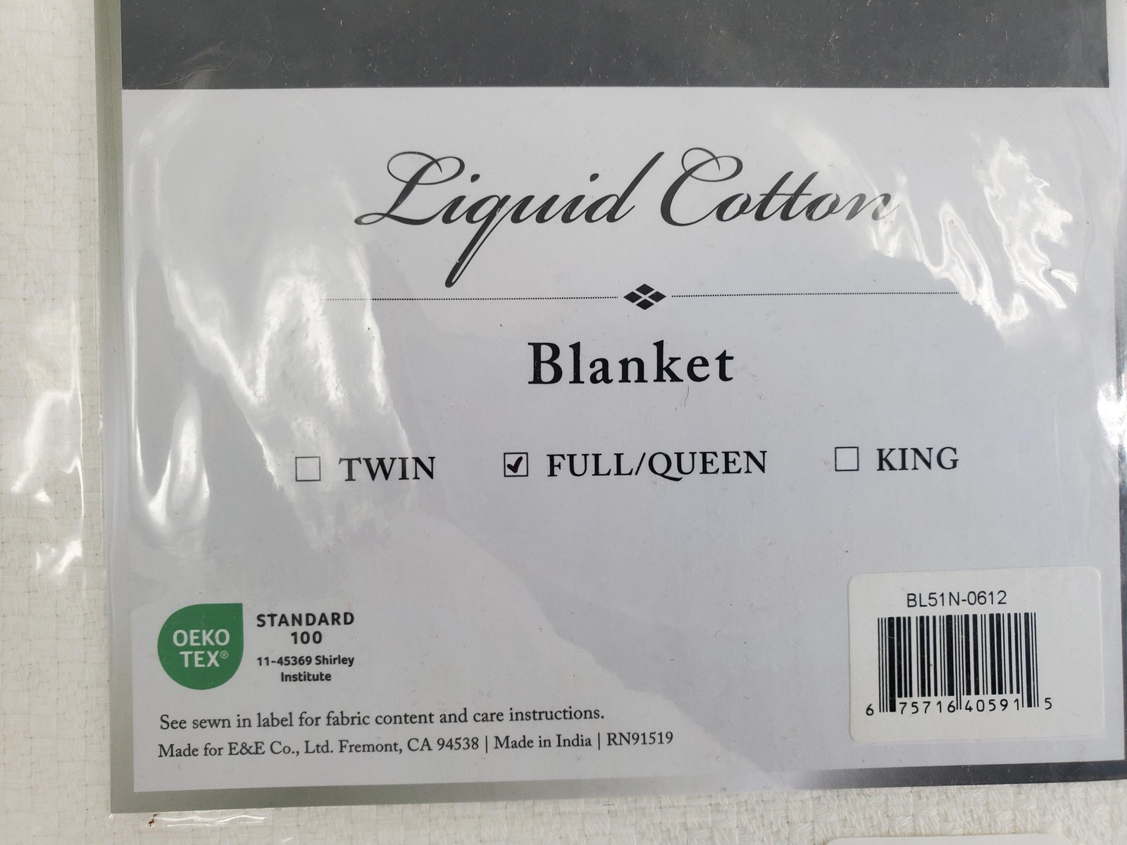 Madison Park Liquid Cotton Blanket Full/Queen Size White OEKO-TEX Standard 100