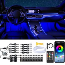 Interior Car Lights with Wireless APP Remote Control, 9 in 1 RGB Car Ambient