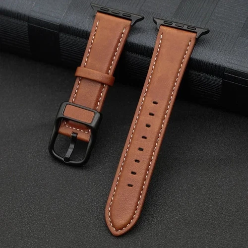 For Apple Watch PU Leather Strap Series 8 7 6 SE 5 4 3 2 38/40/42/44/45mm Band