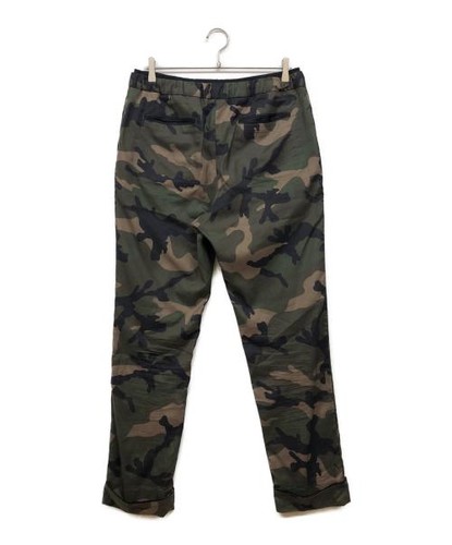 VALENTINO Camouflage print center seam pants khaki IVORBG852C