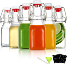 4Oz Swing Top Glass Bottles,Small Flip Top Glass Bottles with Airtight Caps for