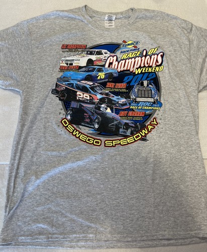 Oswego Speedway Race of Champions Weekend T-shirt Grey XL 🔥