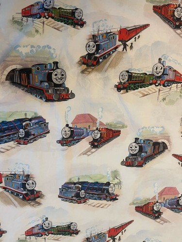 Pottery Barn Kids Thomas & Friends Trains Twin Duvet Cover Organic Cotton 68x86” - Picture 6 of 10
