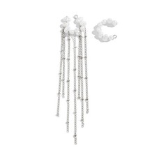 Women's Stainless Steel Faux Pearl Tassel Ear Cuff Non Pierced Cute Gift