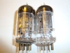One Matched Pair 12AU7 Tubes, Black Plate, By Sylvania, High Ratings