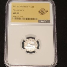 The Perth Mint Australian Kookaburra Platinum 1/10 oz NGC MS 69 2026 Coin 3330.00 per troy oz