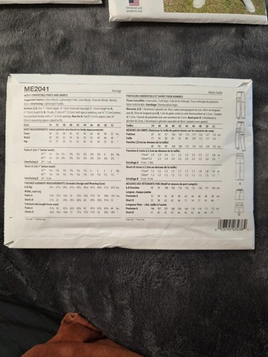 3 Mens Plus-Size Sewing PATTERNS Mens Size 44-52 Pants - Picture 3 of 10