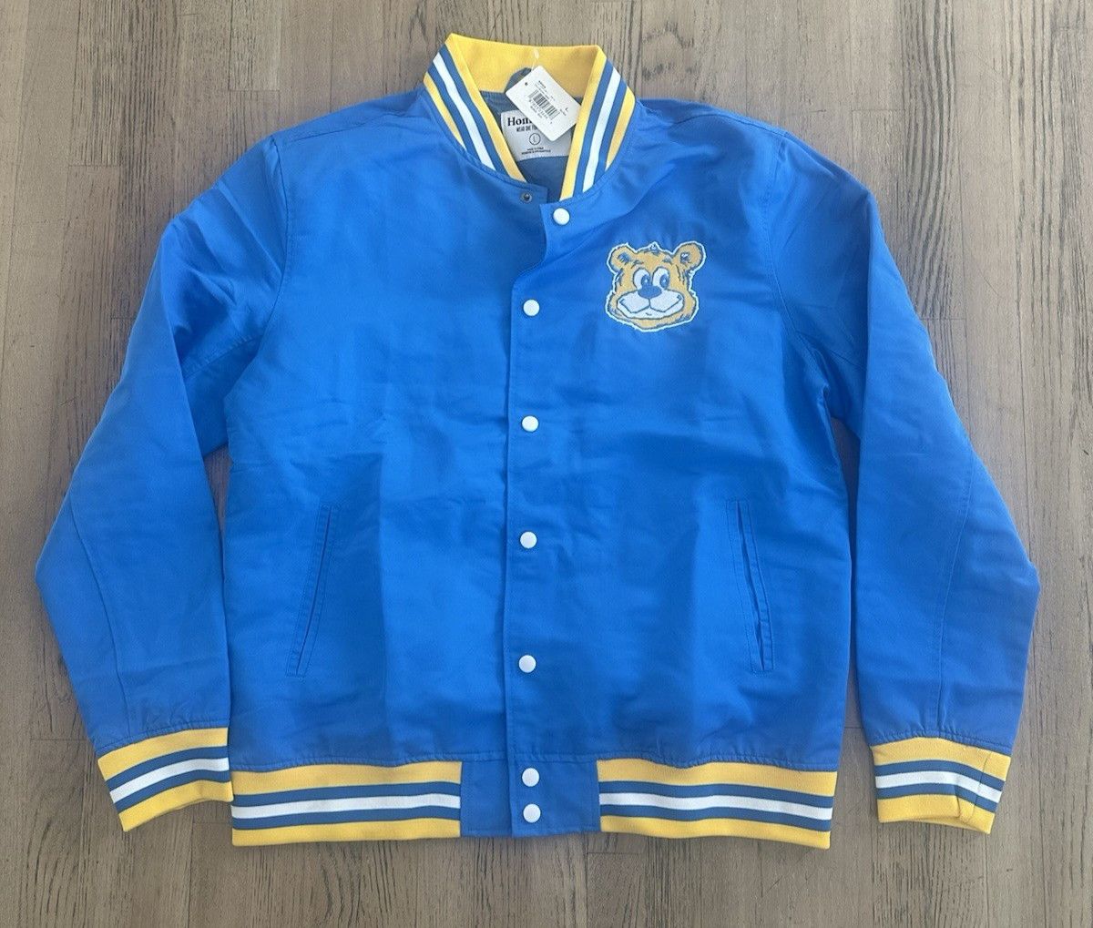UCLA Bruins Bomber Jacket By Homefield Mens Large Blue Bear Retro College Unisex
