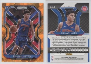 2020-21 Panini Prizm Orange Ice Prizm Killian Hayes #270 Rookie RC