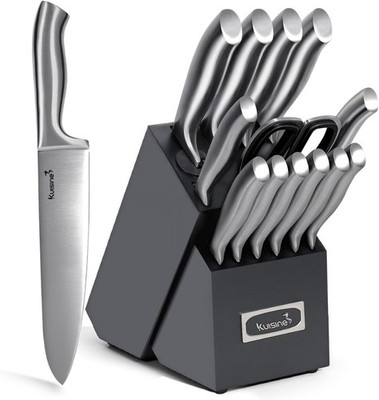 HENCKELS Statement Premium Quality 15-Piece Set with Block Natural Razor-Sharp
