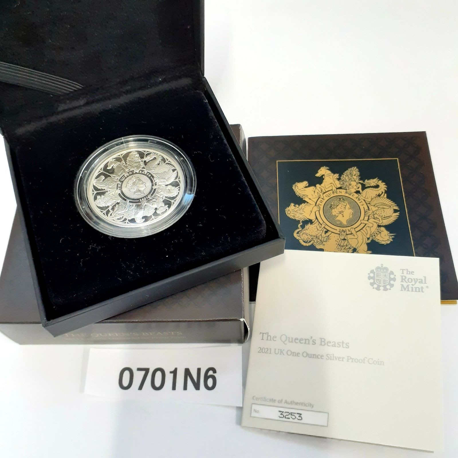 [0701N6] Rare! 2021 Queen's Beast 1oz Silver Coin