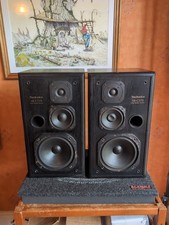 Pair Of TECHNICS SB-CS70 3-Way Bookshelf Speakers 120W 8 Ohms In Black R988