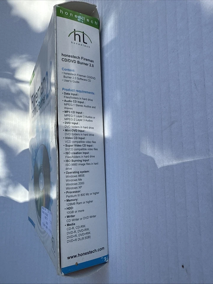 Fireman 2.0 Grabadora de CD/DVD - Software para PC (Tecnología Honesta, 2005) NUEVO Foto 3 de 4