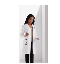 Meta Fundamentals 3 pocket 37" length women's lab coat - White - Size 12 LARGE