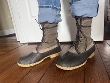 LL Bean Signature Waxed Canvas Maine Hunting Shoes Men’s Size 7 Boot Made In USA