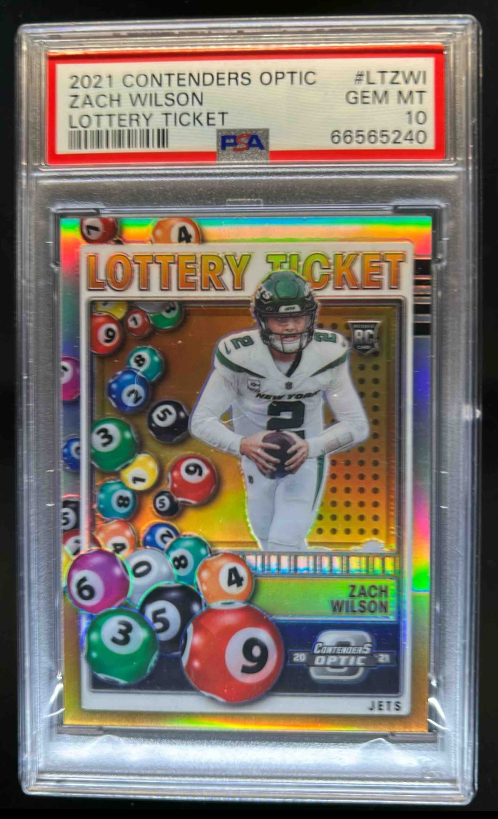 Zach Wilson Panini Contenders Optic Lottery Ticket #LTZWI Base