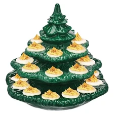 Deviled Egg Christmas Tree, Christmas Tree Deviled Egg Platter, Xmas Tray