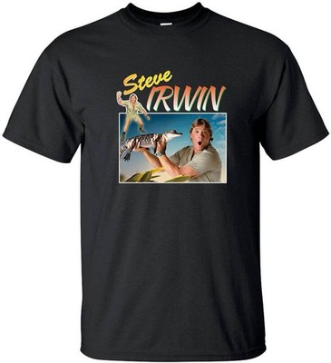 Steve Irwin Montage Men's Black T-Shirt Men Gift Tee