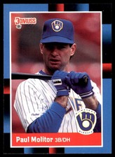 Paul Molitor 1988 Donruss #249 Brewers MLB READ FREE SHIPPING AutographDen