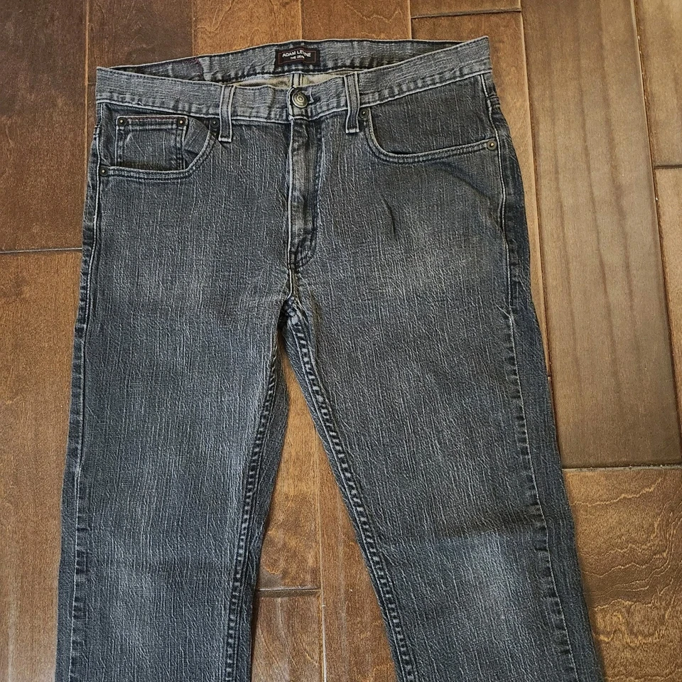 Adam Levine The Dean Mens Black Gray Heathered Denim Straight Leg Jeans Sz 34X32 - Image 4 of 4