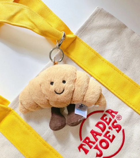 Jellycat Amuseables Croissant Bag Charm – Cute Plush Keychain