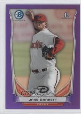 2014 Bowman Prospects Chrome Retail Purple Refractor 47/199 Jake Barrett 0g4