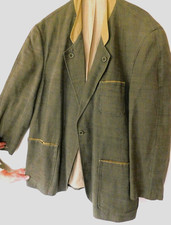 Sakko oder Jacke  mit 40 % Leinen resedagrün grau Gr. 28- TOP !!