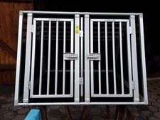 Alu Schmidt Doppelhundebox, auch als Einzelbox nutzbar, wie neu !