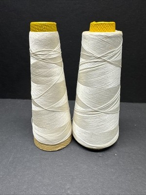 Lot Of 2 Cones, Plymouth Thread Co, Something Special, 2-cord Cotton White