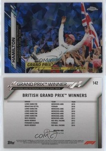 2020 Topps Chrome Sapphire Edition Formula 1 Lewis Hamilton #142 Rookie RC