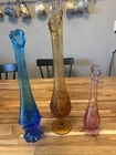Vintage Fenton hobnail Colonial Bud swung  Vases  Decorative Vase Set of 3