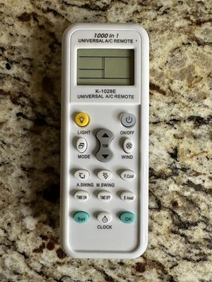 generic white K-1028E universal air conditioner remote control