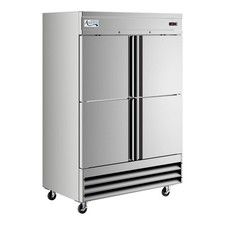 54" Stainless Steel Solid Half Door Reach-In Freezer