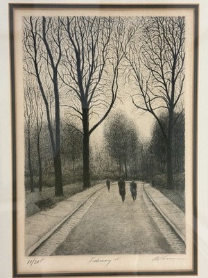 Harold Altman lithographレスティングカップル　リトグラフ Harold Altman 