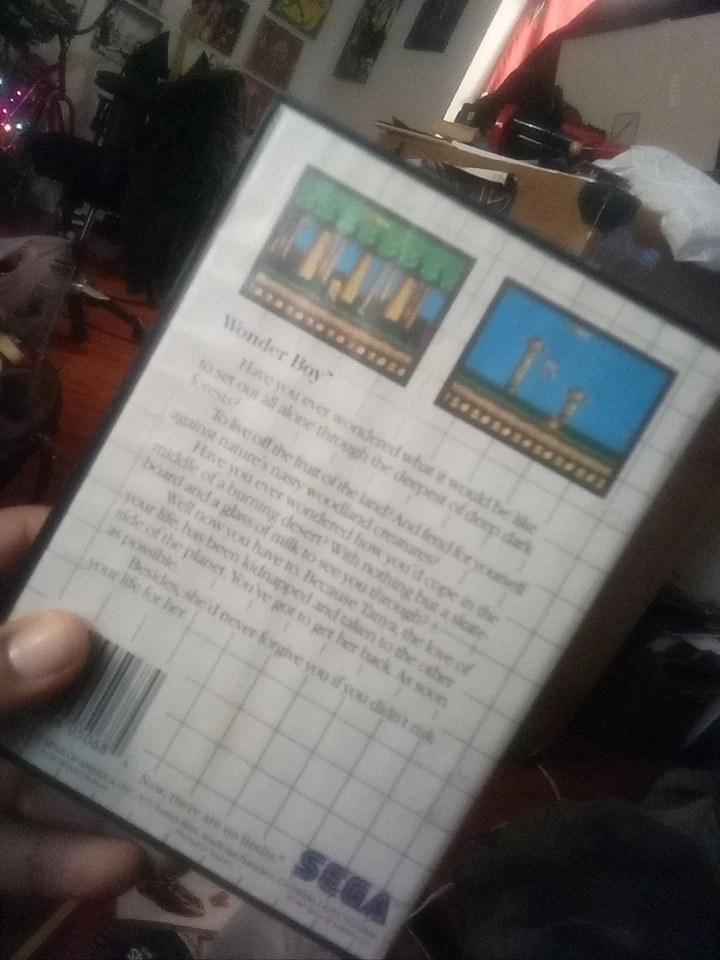 Wonder Boy The Mega Cartridge No Manual Sega Master System 1987 Free Shipping - Image 2 of 3