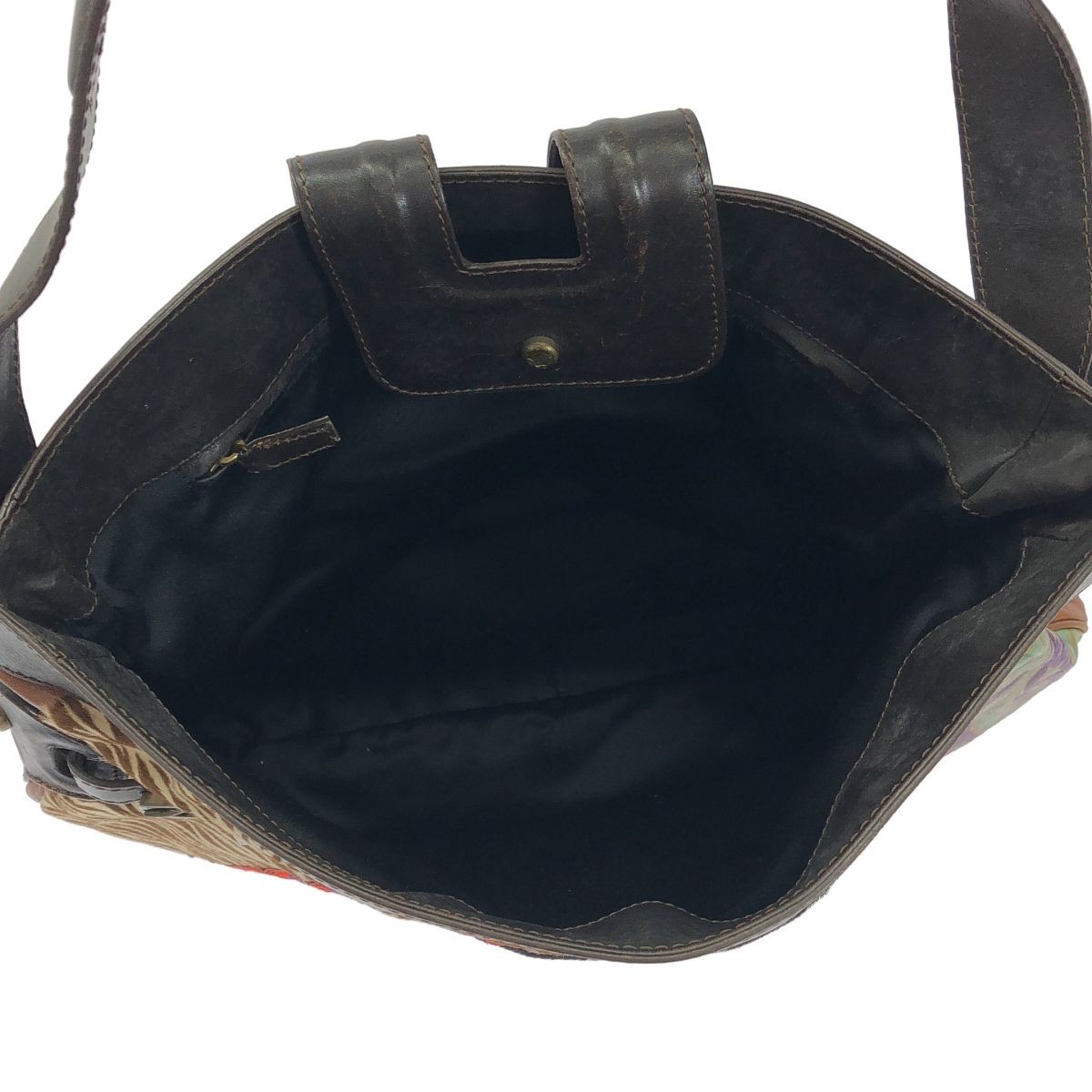 GIANNI VERSACE Mixed Patchwork Design Leather Han… - image 6