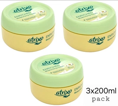 3 X Atrixo Enriched Moisturising Cream With Camomile 3x200ml Pack