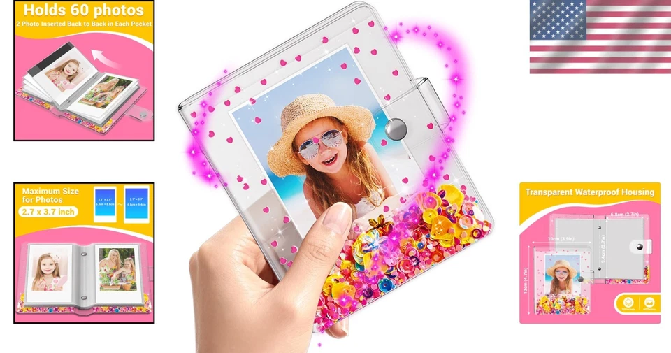 Adorable mini álbum de fotos para Polaroid e Instax, tiene capacidad para 60 fotos - Regalo para niños Foto 2 de 4