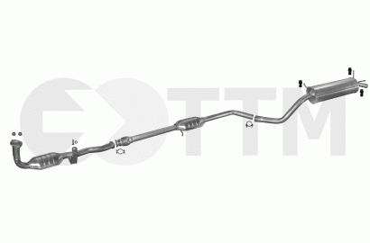 Pot D'échappement Arrière FERROZ Pour Renault Mégane I (1995-2002) - 1.4e, 1.6e, 1.6i, 1.8i - Berline, Break, Hayon - Kit Complet