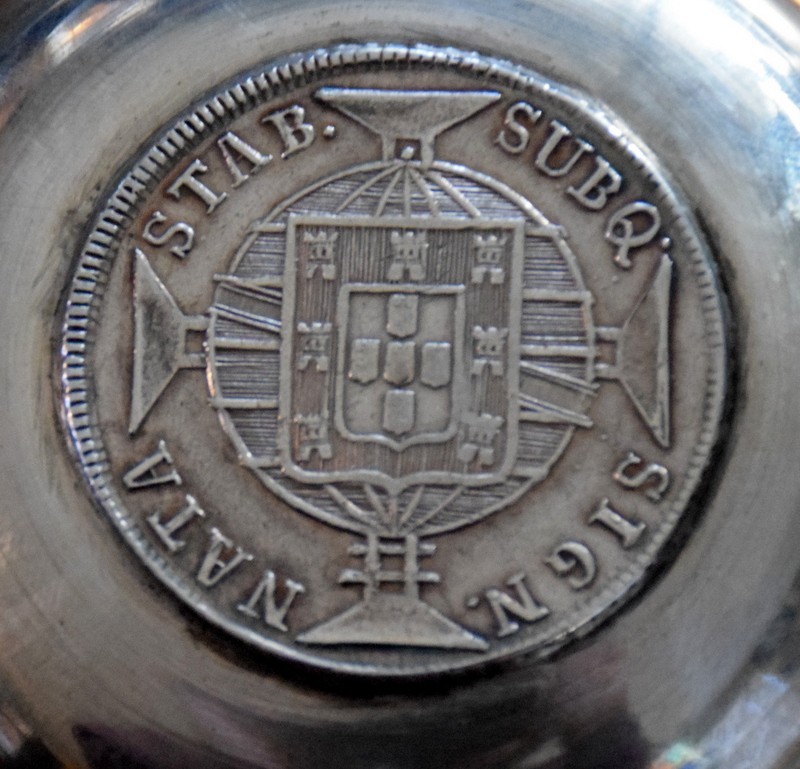 960 reis 1818R Rio de Janeiro Brazil, wine Tastevin, Sommelier cup, very nice