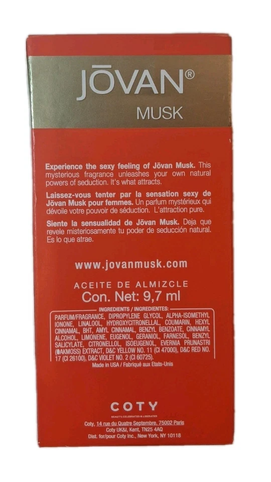 Aceite de fragancia para mujer Jovan Musk, 0,33 fl oz Foto 2 de 2