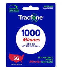 TracFone 1000 Mins Direct Digital Refill Two Hours Delivery Phone Number Needed