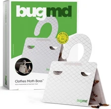 BugMD Clothes Moth Boss Traps (18 Count, White) - Sticky Glue Bug Repellent... 